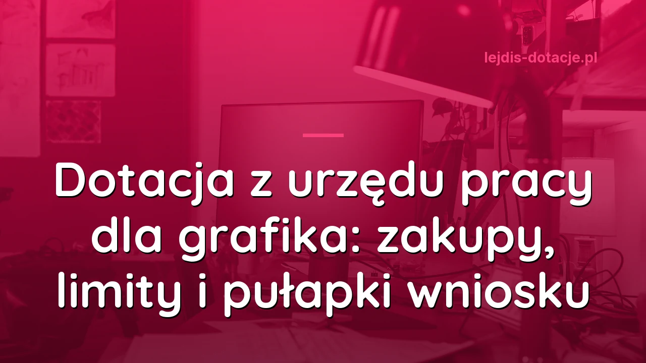 Dotacja z urzędu pracy dla grafika: zakupy, limity i pułapki wniosku