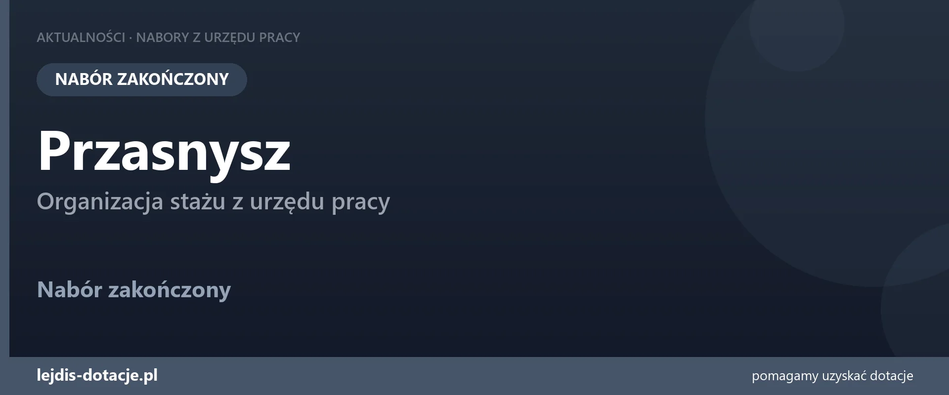 PUP Przasnysz zakończył nabór — organizacja stażu z urzędu pracy (27 lipca 2026)