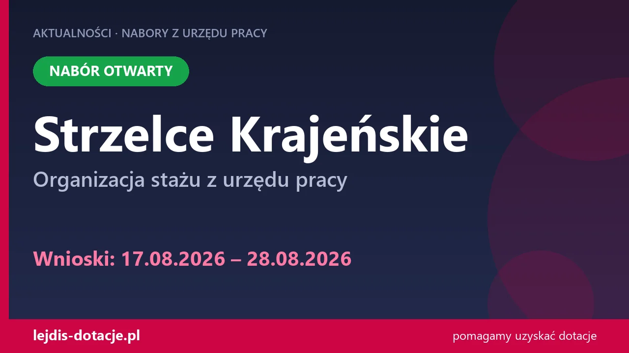 PUP Strzelce Krajeńskie przyjmuje wnioski — organizacja stażu z urzędu pracy (17 sierpnia 2026)